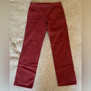 Bonobos - Stretch Washed Chinos - Straight Leg - 32x32 - Color: Merlot (Maroon)